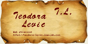 Teodora Lević vizit kartica